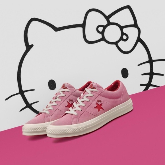 NWOB CONVERSE X HELLO KITTY 1 STAR SUEDE WOMEN SIZE 11 - Picture 5 of 8